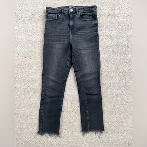 Zara Stretch High Rise Crop Denim